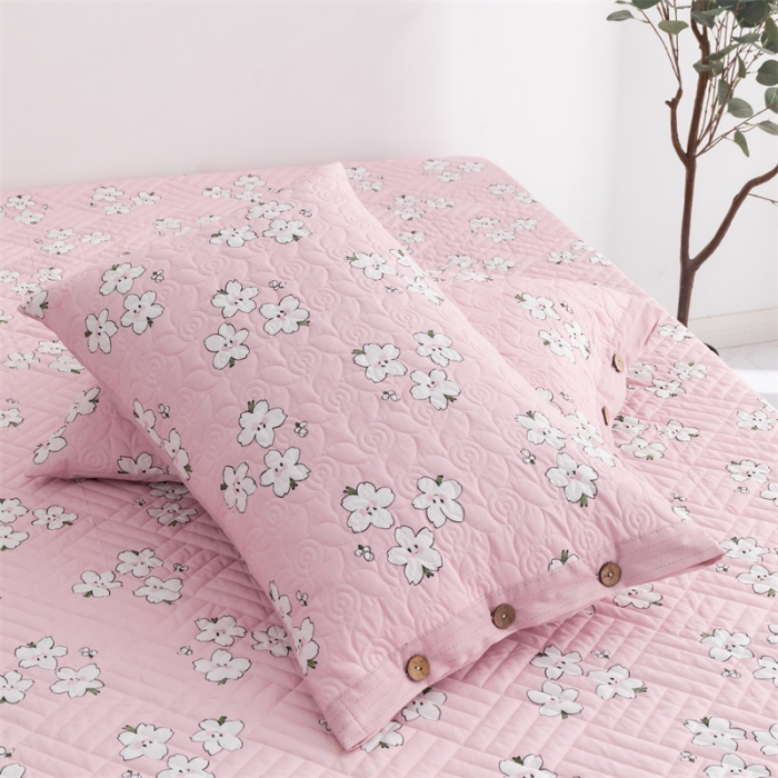 91家纺网 家纺一手货源 找家纺 优乐家纺 2023新款全棉印花绗绣系列2 单枕套 纯净