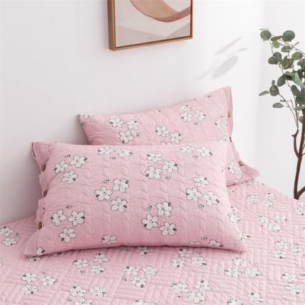 优乐家纺 2023新款全棉印花绗绣系列2 单枕套 纯净