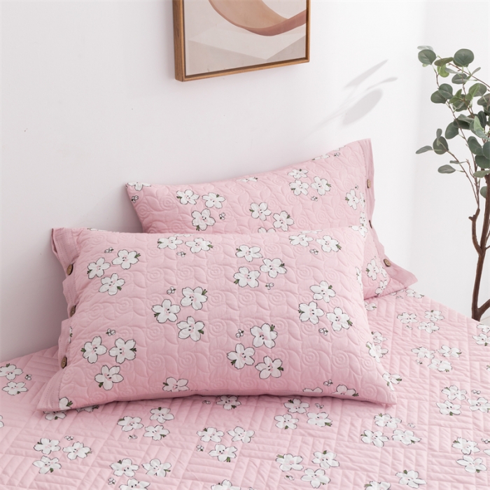 91家纺网 家纺一手货源 找家纺 优乐家纺 2023新款全棉印花绗绣系列2 单枕套 纯净