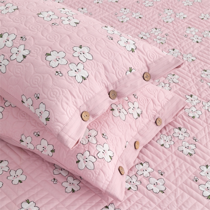 91家纺网 家纺一手货源 找家纺 优乐家纺 2023新款全棉印花绗绣系列2 单枕套 纯净