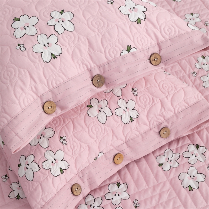 91家纺网 家纺一手货源 找家纺 优乐家纺 2023新款全棉印花绗绣系列2 单枕套 纯净