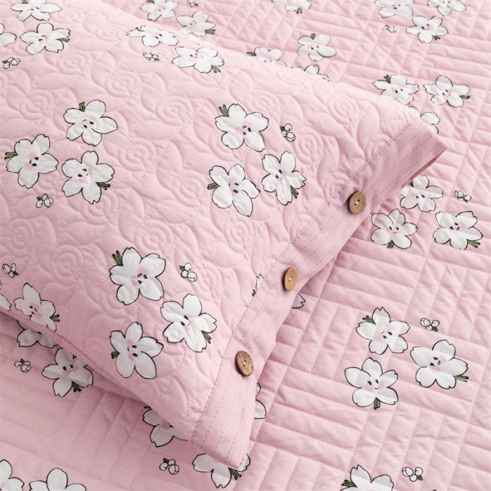 91家纺网 家纺一手货源 找家纺 优乐家纺 2023新款全棉印花绗绣系列2 单枕套 纯净