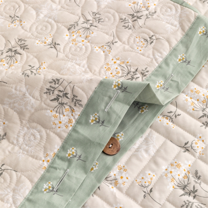 91家纺网 家纺一手货源 找家纺 优乐家纺 2023新款全棉印花绗绣系列2 单枕套 妃子笑