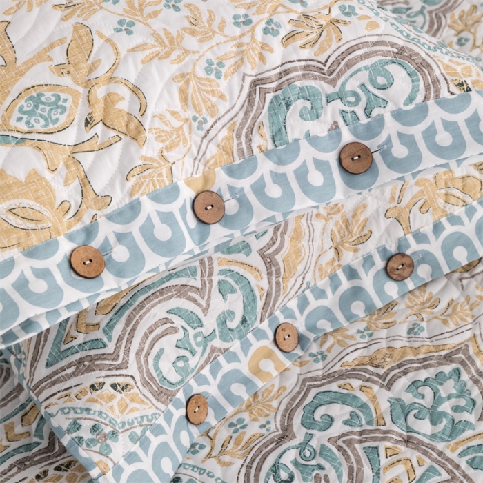 91家纺网 家纺一手货源 找家纺 优乐家纺 2023新款全棉印花绗绣系列2 单枕套 洛丽娜