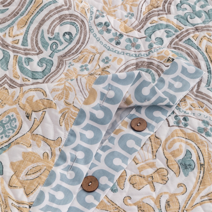 91家纺网 家纺一手货源 找家纺 优乐家纺 2023新款全棉印花绗绣系列2 单枕套 洛丽娜