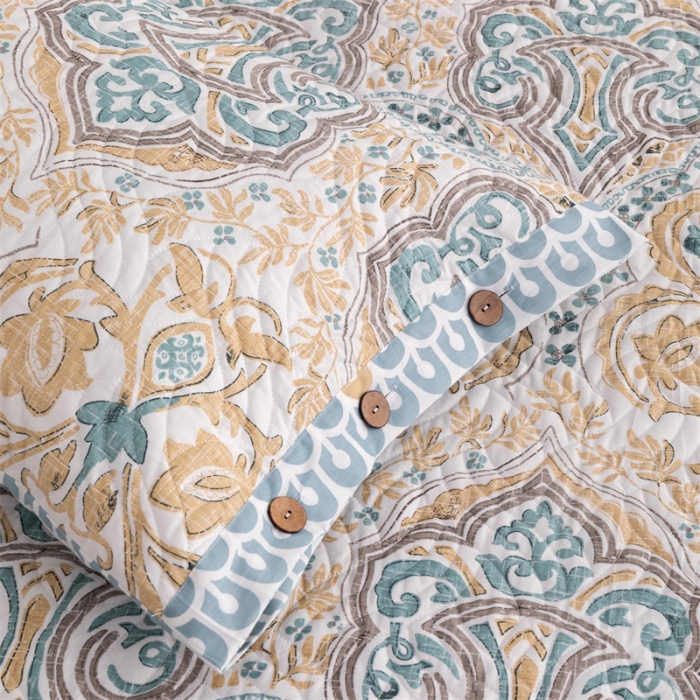 91家纺网 家纺一手货源 找家纺 优乐家纺 2023新款全棉印花绗绣系列2 单枕套 洛丽娜