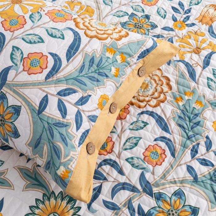 91家纺网 家纺一手货源 找家纺 优乐家纺 2023新款全棉印花绗绣系列2 单枕套 秋季物语