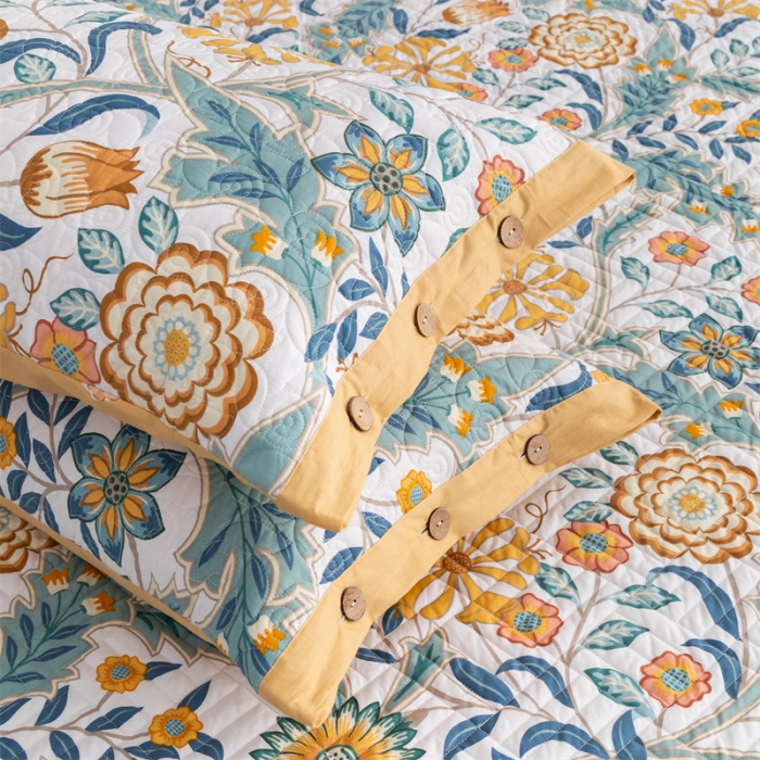 91家纺网 家纺一手货源 找家纺 优乐家纺 2023新款全棉印花绗绣系列2 单枕套 秋季物语