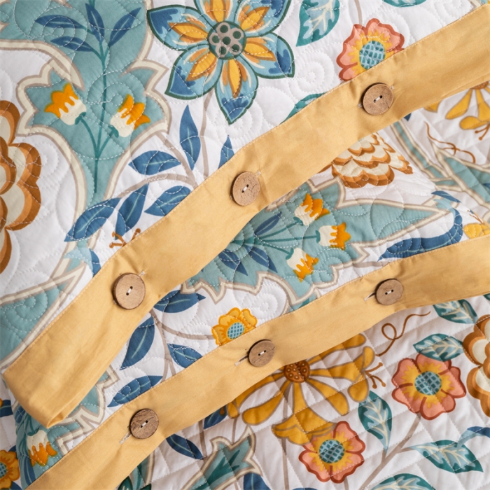 91家纺网 家纺一手货源 找家纺 优乐家纺 2023新款全棉印花绗绣系列2 单枕套 秋季物语