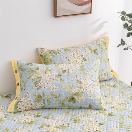 优乐家纺 2023新款全棉印花绗绣系列2 单枕套 蜀绣