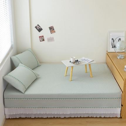 91家纺网 家纺一手货源 找家纺 （总）金艾草 2023新款40S全棉纯棉纯色榻榻米床盖