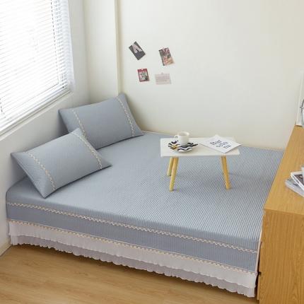 91家纺网 家纺一手货源 找家纺 （总）金艾草 2023新款40S全棉纯棉纯色榻榻米床盖