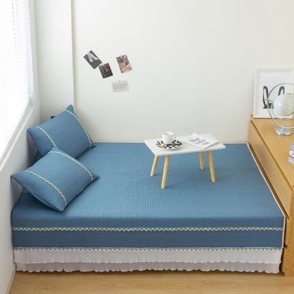 91家纺网 家纺一手货源 找家纺 （总）金艾草 2023新款40S全棉纯棉纯色榻榻米床盖