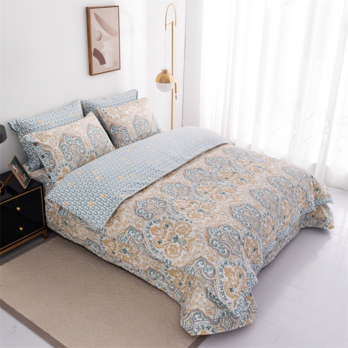 91家纺网 家纺一手货源 找家纺 (总）优乐家纺 2023新款全棉印花绗绣2 四件套