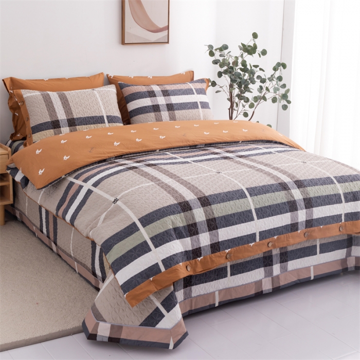 91家纺网 家纺一手货源 找家纺 优乐家纺 2023新款全棉印花绗绣2 四件套 伯爵