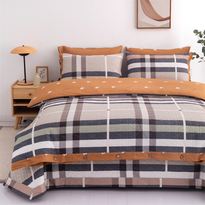 91家纺网 家纺一手货源 找家纺 优乐家纺 2023新款全棉印花绗绣2 四件套 伯爵