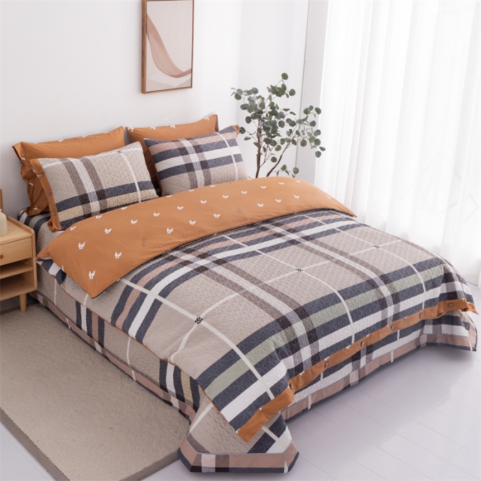 91家纺网 家纺一手货源 找家纺 优乐家纺 2023新款全棉印花绗绣2 四件套 伯爵