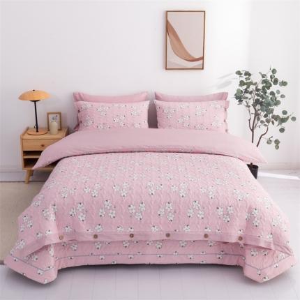 优乐家纺 2023新款全棉印花绗绣2 四件套 纯净