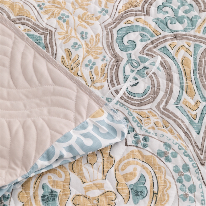 91家纺网 家纺一手货源 找家纺 优乐家纺 2023新款全棉印花绗绣2 四件套 洛丽娜