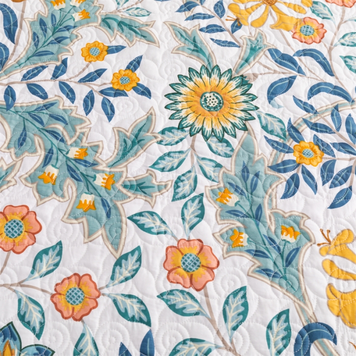 91家纺网 家纺一手货源 找家纺 优乐家纺 2023新款全棉印花绗绣2 四件套 秋季物语