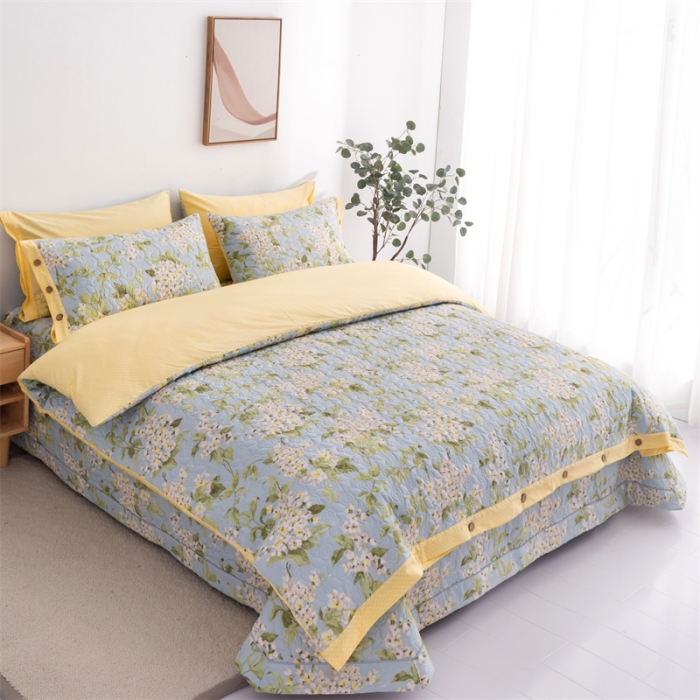 91家纺网 家纺一手货源 找家纺 优乐家纺 2023新款全棉印花绗绣2 四件套 蜀绣