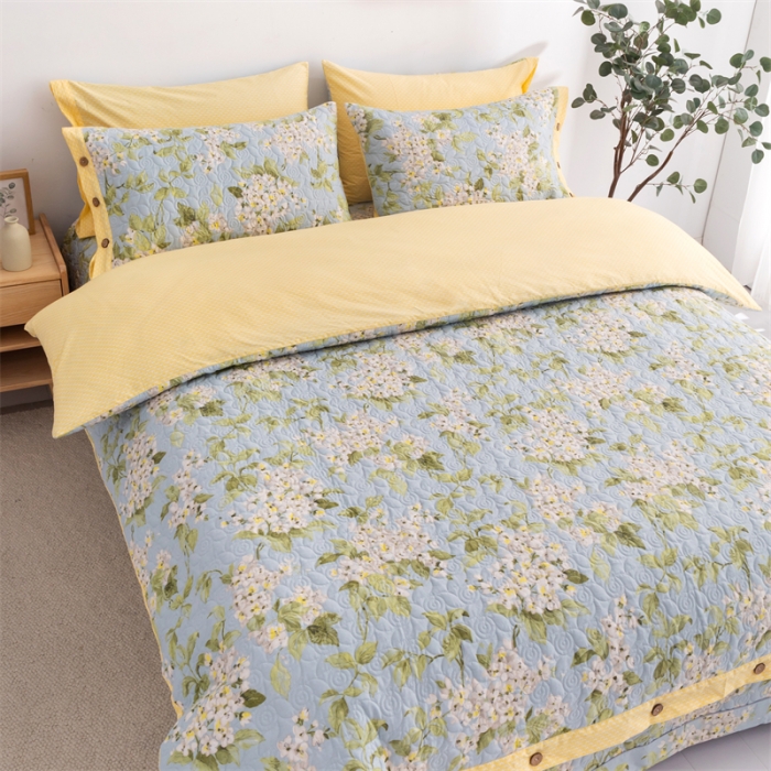 91家纺网 家纺一手货源 找家纺 优乐家纺 2023新款全棉印花绗绣2 四件套 蜀绣