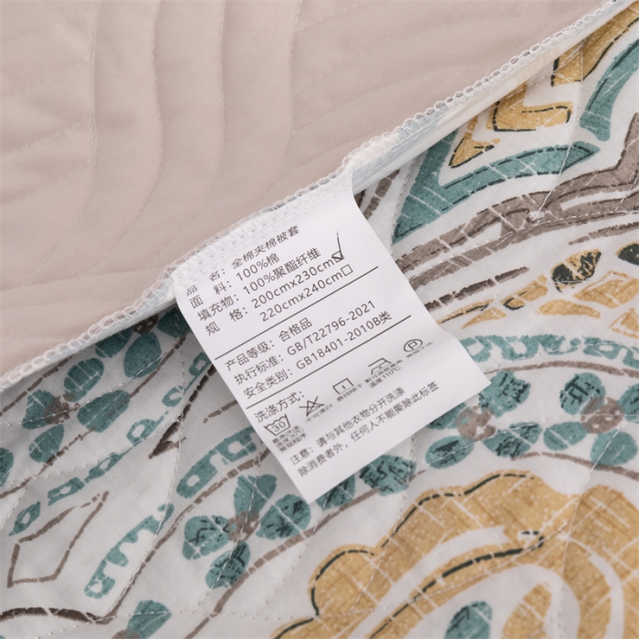 91家纺网 家纺一手货源 找家纺 优乐家纺 2023新款全棉印花绗绣2 四件套 洛丽娜