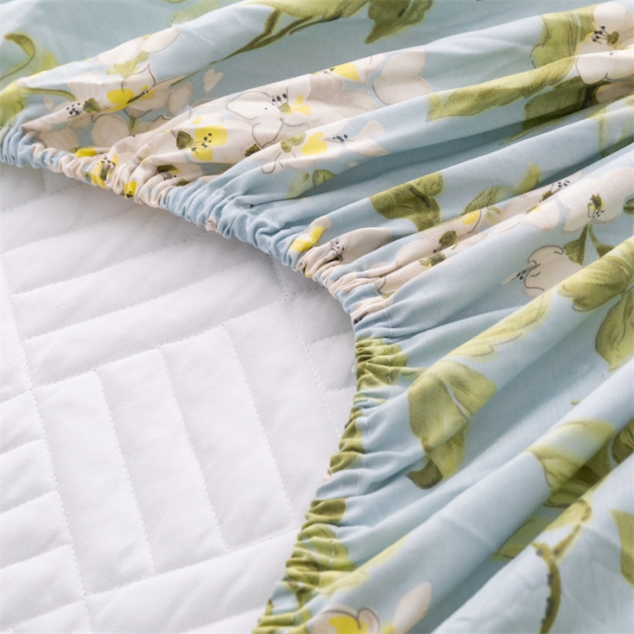 91家纺网 家纺一手货源 找家纺 （总）优乐家纺 2023新款全棉印花绗绣系列2 单床笠