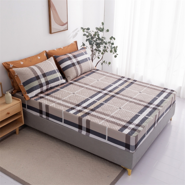 91家纺网 家纺一手货源 找家纺 优乐家纺 2023新款全棉印花绗绣系列2 单床笠 伯爵