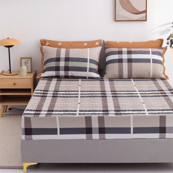 91家纺网 家纺一手货源 找家纺 优乐家纺 2023新款全棉印花绗绣系列2 单床笠 伯爵