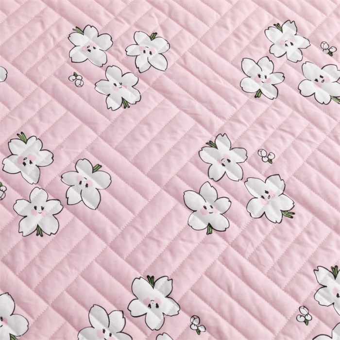 91家纺网 家纺一手货源 找家纺 优乐家纺 2023新款全棉印花绗绣系列2 单床笠 纯净