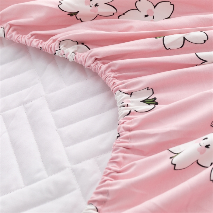 91家纺网 家纺一手货源 找家纺 优乐家纺 2023新款全棉印花绗绣系列2 单床笠 纯净