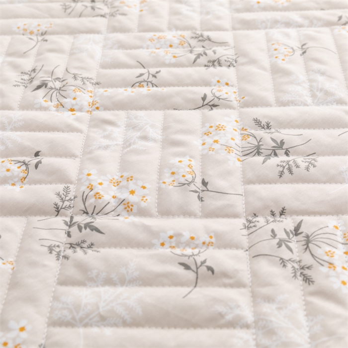 91家纺网 家纺一手货源 找家纺 优乐家纺 2023新款全棉印花绗绣系列2 单床笠 妃子笑