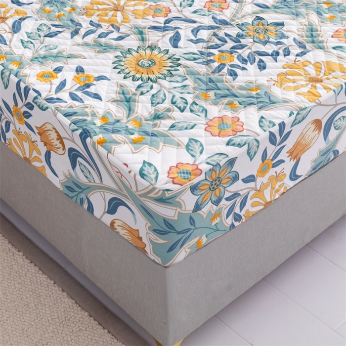 91家纺网 家纺一手货源 找家纺 优乐家纺 2023新款全棉印花绗绣系列2 单床笠 秋季物语