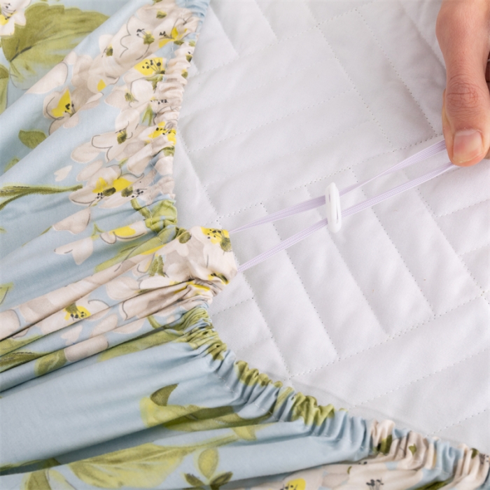 91家纺网 家纺一手货源 找家纺 优乐家纺 2023新款全棉印花绗绣系列2 单床笠 蜀绣