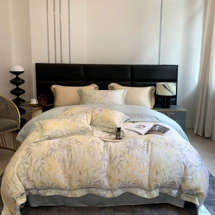 91家纺网 家纺一手货源 找家纺 （总）顾家家居 2023新款80支LF兰静兰精天丝数码印花四件套