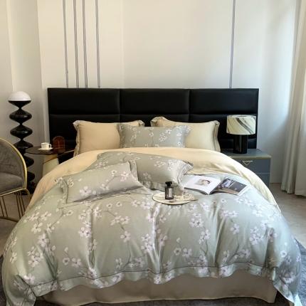 91家纺网 家纺一手货源 找家纺 （总）顾家家居 2023新款80支LF兰静兰精天丝数码印花四件套