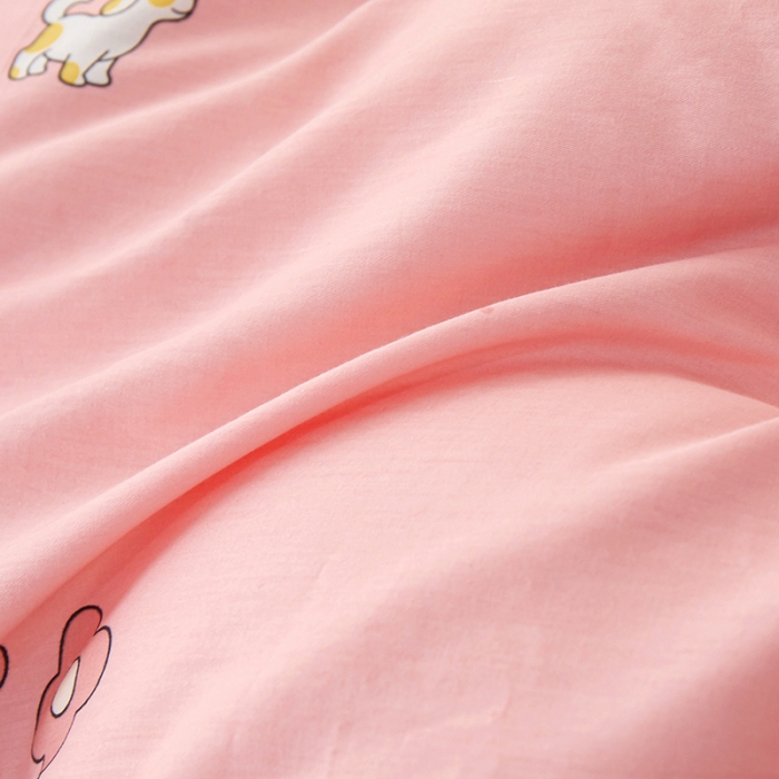 91家纺网 家纺一手货源 找家纺 钰伶 2025新款全棉简约12868印花纯棉四件套 小甜甜