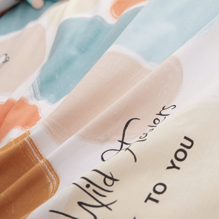 91家纺网 家纺一手货源 找家纺 钰伶 2025新款全棉简约12868印花纯棉四件套 雨花石