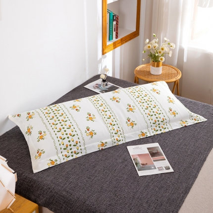 91家纺网 家纺一手货源 找家纺 喜相逢家纺2024新款 D26-双人枕套-纯棉磨毛长枕套全棉磨毛