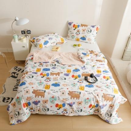 91家纺网 家纺一手货源 找家纺 （总）有货 2023新款元气波点针织大豆被