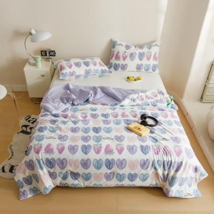 91家纺网 家纺一手货源 找家纺 有货 2023新款元气波点针织大豆被 波点甜蜜时光