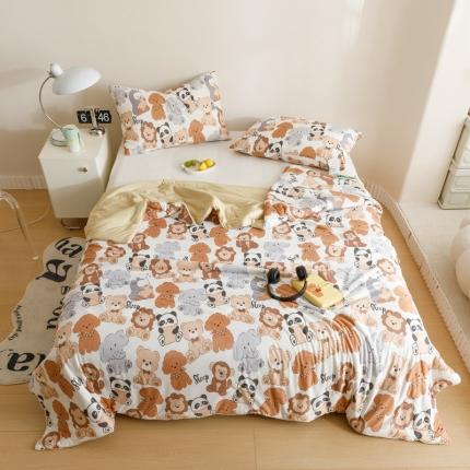 有货 2023新款元气波点针织大豆被 波点森林派对