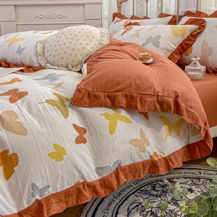 91家纺网 家纺一手货源 找家纺 （总）漫仙阁 2024新款5A双层纱抗菌除螨四件套