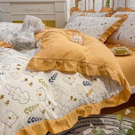 91家纺网 家纺一手货源 找家纺 （总）漫仙阁 2024新款5A双层纱抗菌除螨四件套