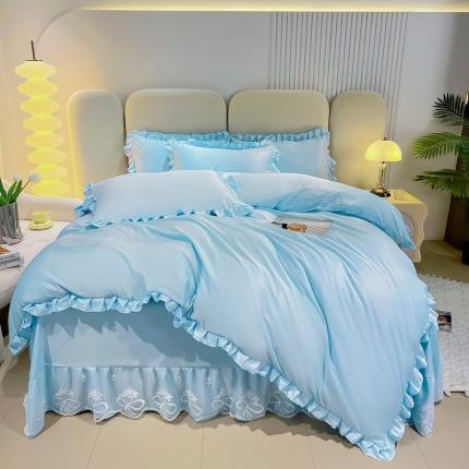 91家纺网 家纺一手货源 找家纺 （总）找底底 2023新款水洗天丝四件套《高档硬包装》