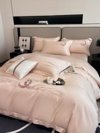 91家纺网 家纺一手货源 找家纺 （总）魅都100s阿克苏长绒棉刺绣四件套-米娅系列