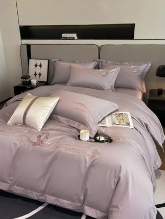 91家纺网 家纺一手货源 找家纺 （总）魅都100s阿克苏长绒棉刺绣四件套-米娅系列