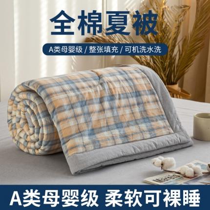 鸣升 新款全棉色织水洗棉棉花夏被（图片2无模特） 星空米