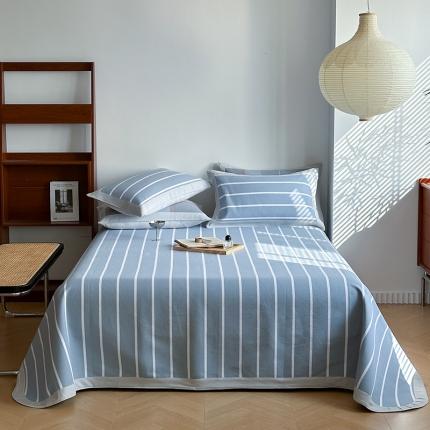 91家纺网 家纺一手货源 找家纺 （总）孑寐 2025新款日式纯棉全棉手工老粗布凉席三件套